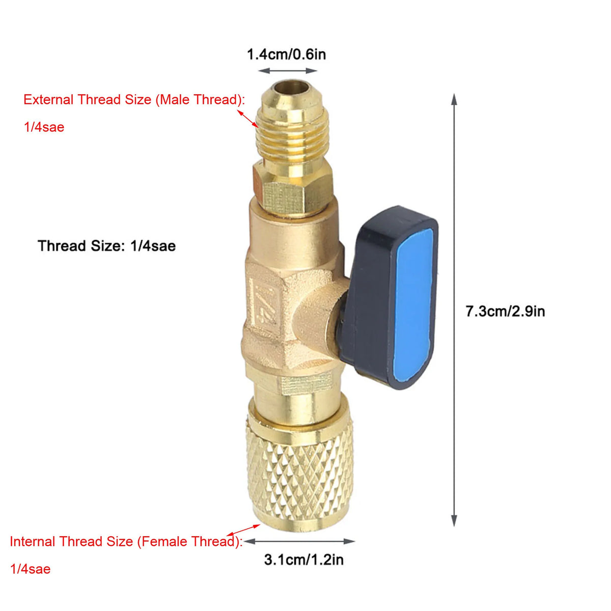 Refrigerant Valve Air Conditioning Charging Hose Adapter Ball Valve for R22 R410A Refrigerant Ball Valve HIP