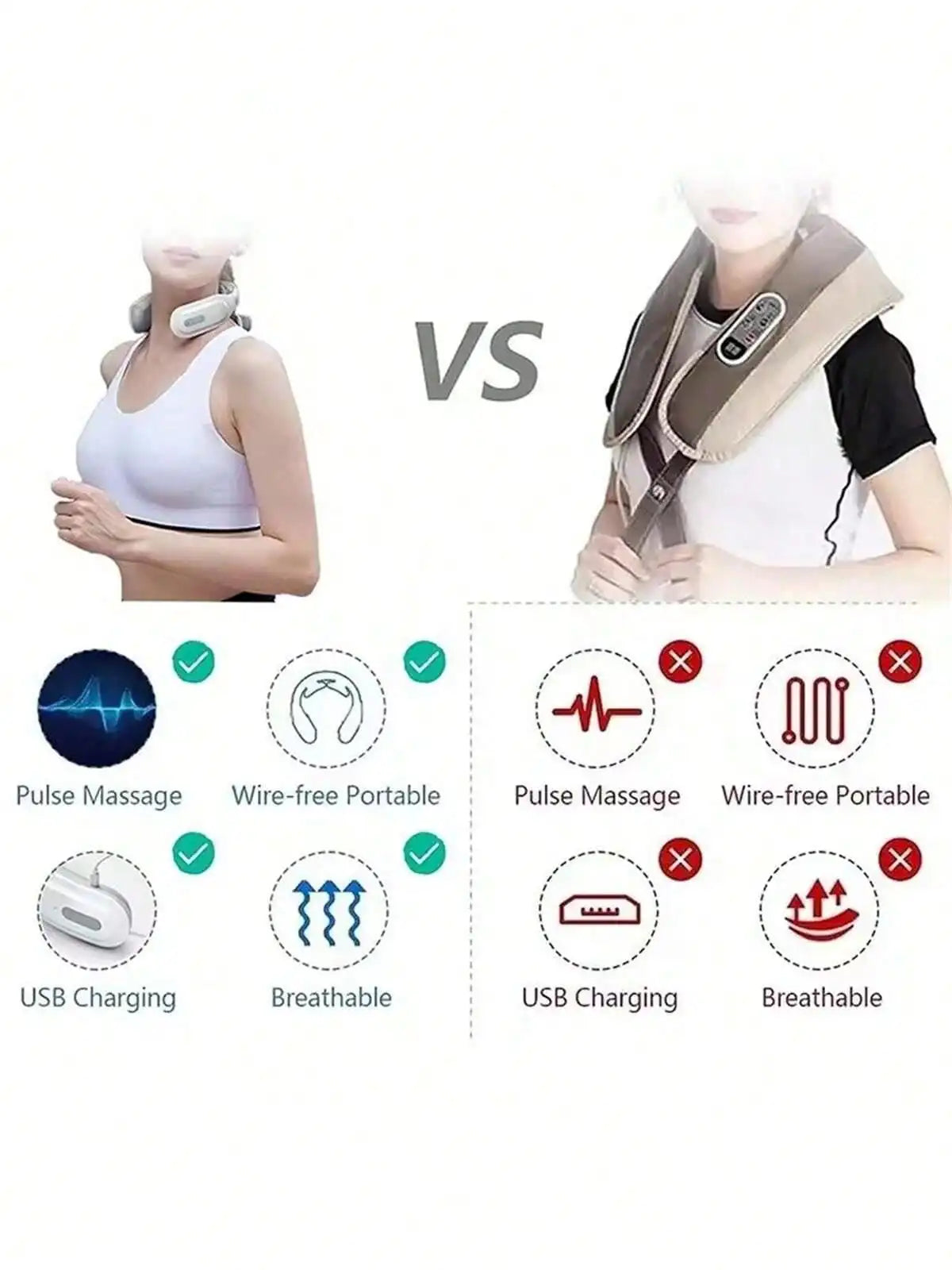 Portable Electric Neck & Shoulder Massager – Rechargeable Electric Neck Massager HIP