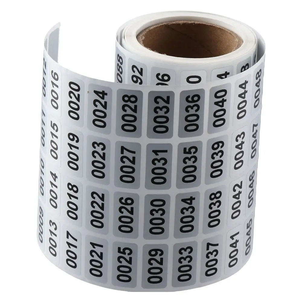 2000 Self-Adhesive Number Stickers – Black Inventory Labels Inventory Label Stickers HIP