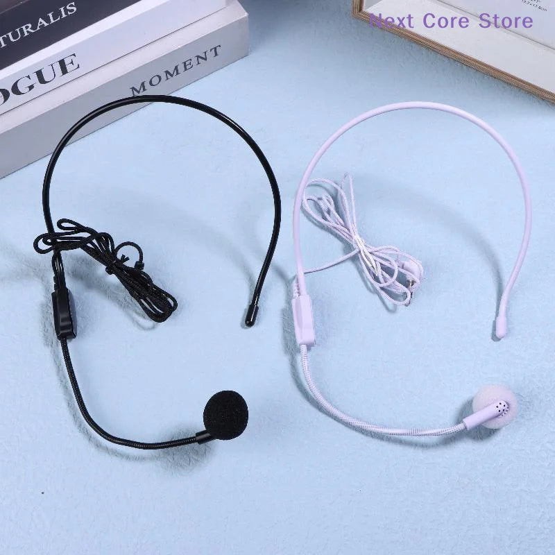 Head-Mounted Headset Microphone 3.5mm – Teaching & Meetings Headset Microphone HIP