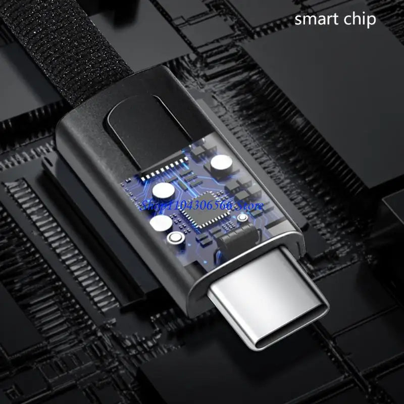Keychain USB-C 60W Fast Charging Braided Cable – Alloy USB-C Charging Cable HIP