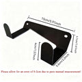Wall Mounted Metal Drill & Tool Holder Storage Rack Wall Tool Holder HIP Black