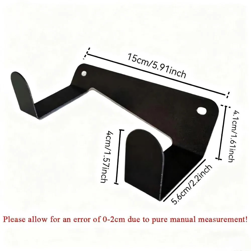 Wall Mounted Metal Drill & Tool Holder Storage Rack Wall Tool Holder HIP Black