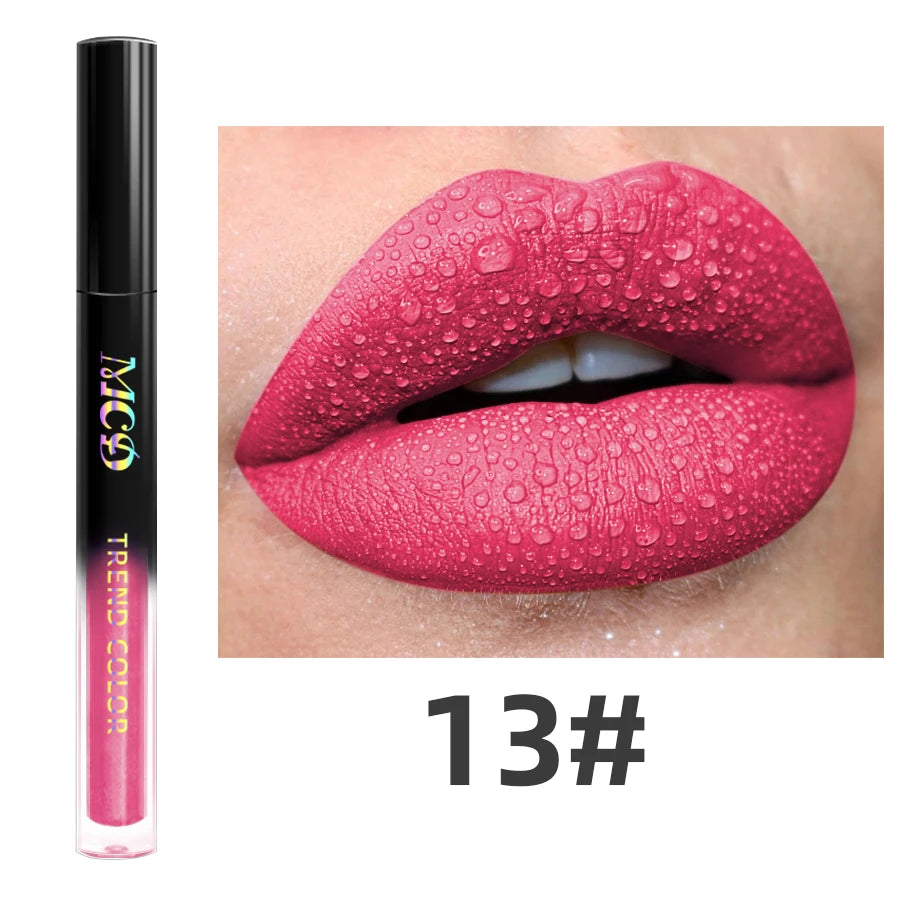 19 colors Matte Velvet Lip Gloss Waterproof Liquid Lipstick Nude Black Lips tint Makeup Lip Glaze Cosmetics Red Lip Stain Beauty HIP