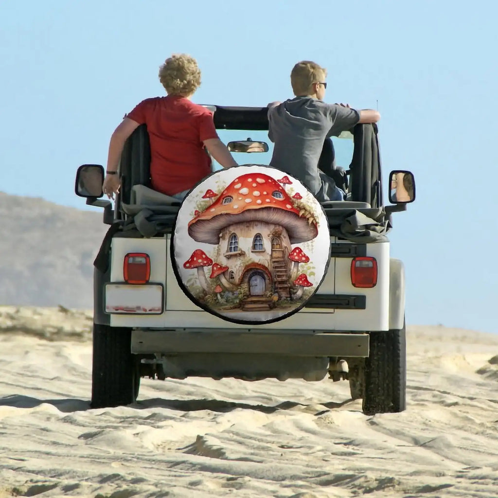 Mushroom Spare Tire Cover – Weatherproof Wheel Protector Spare Tire Cover HIP