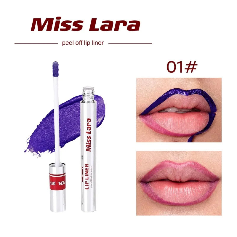 Waterproof Peel Off Lip Liner Pencil Long Lasting Lip Contour Makeup Pencil Transfer Resistant Smooth Lip Definer Daily Cosmetic HIP 01