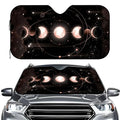 Moon Phase Starry Sky Car Sunshade – UV & Scratch Resistant Car Windshield Sunshade HIP S