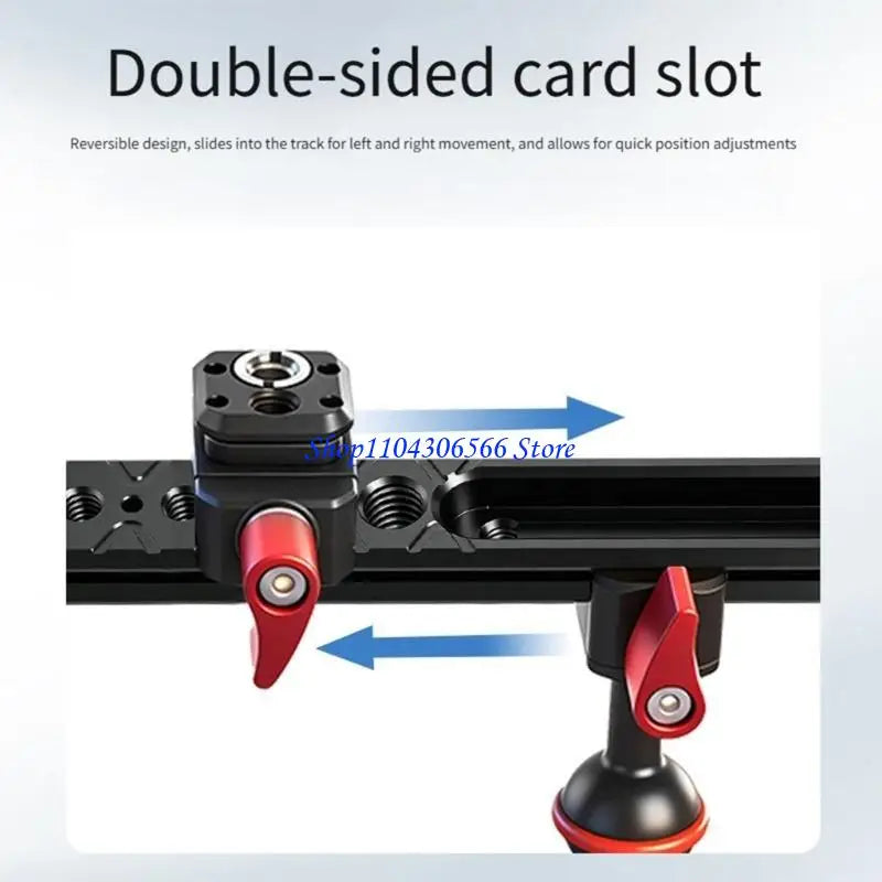 Aluminum Alloy DSLR Sliding Bracket – 1/4" & 3/8" Rail Mount Camera Rail Bracket HIP
