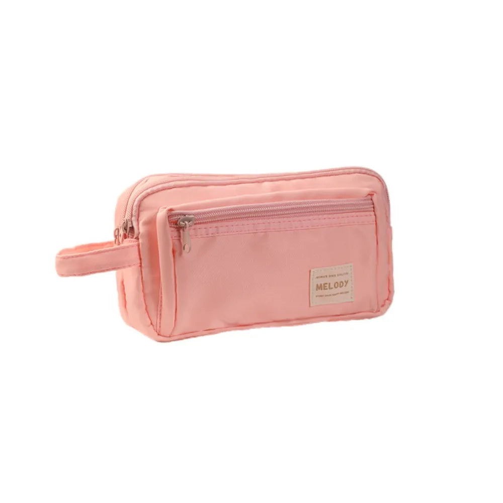 Large Capacity Pencil Case – Multi-Function Fabric Pen Bag Pencil Case Bag HIP Pink