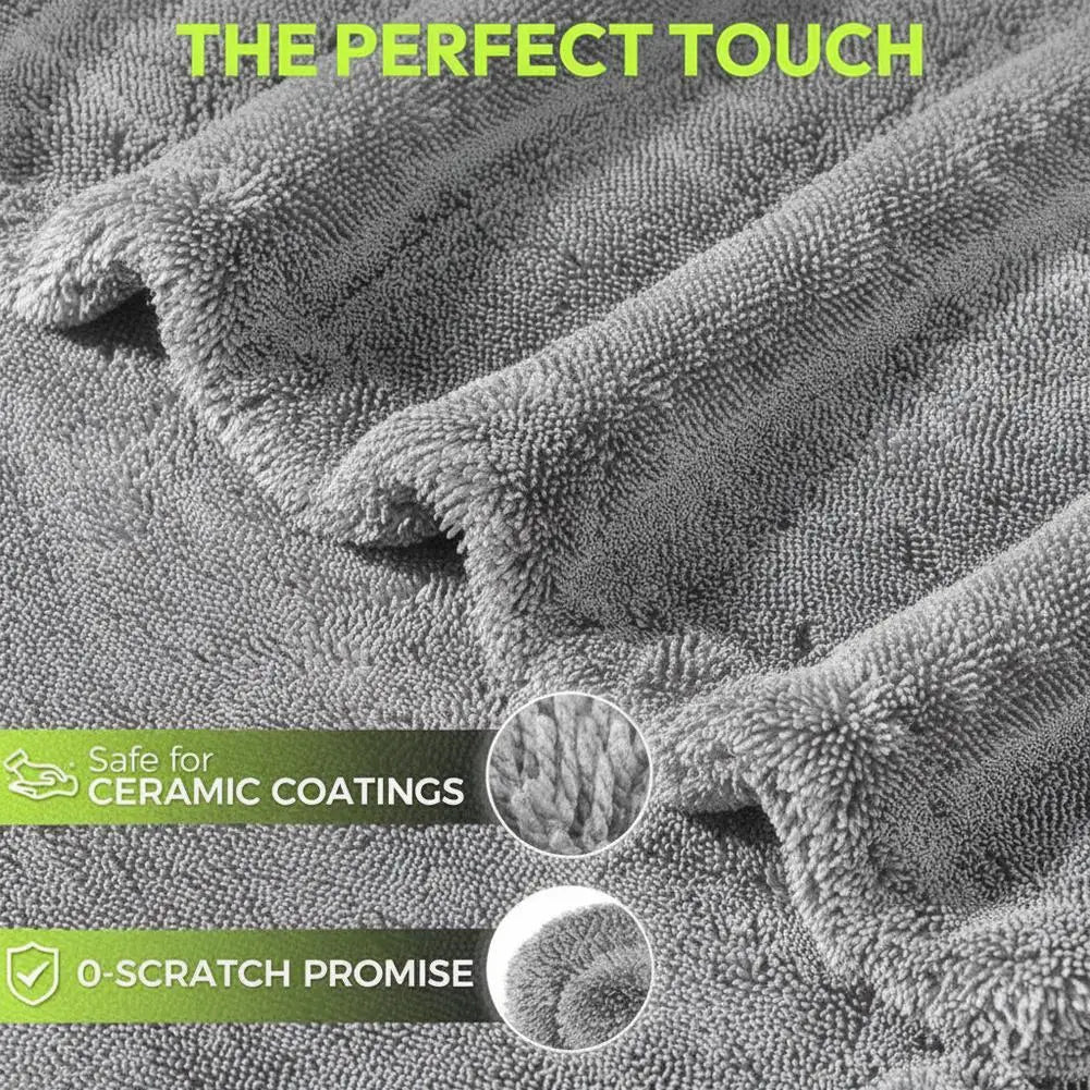 Professional Microfiber Car Cleaning Towel Super Absorbent Thickened Wash Cloth Double-Sided Lint-Free Towel For Car Detailing HIP