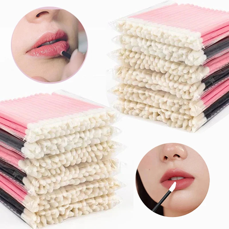 50/1000pcs Lip Brushes Applicators Wholesale Lip Gloss Wand Applicator Eyelashes Brush Lipstick Brush Beauty Makeup Supplie Tool HIP