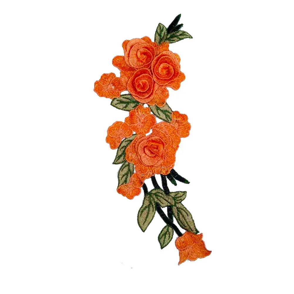 1PC Rose Embroidered Sewing on Patches Flower Patch Stickers for Clothes Badge Sewing Fabric Applique Supplies 13 Kinds HIP