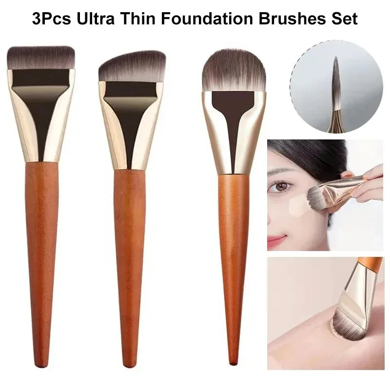 RUZOFO Super Thin Foundation & Concealer Brush – 1/2/3 Pc Foundation Makeup Brush HIP