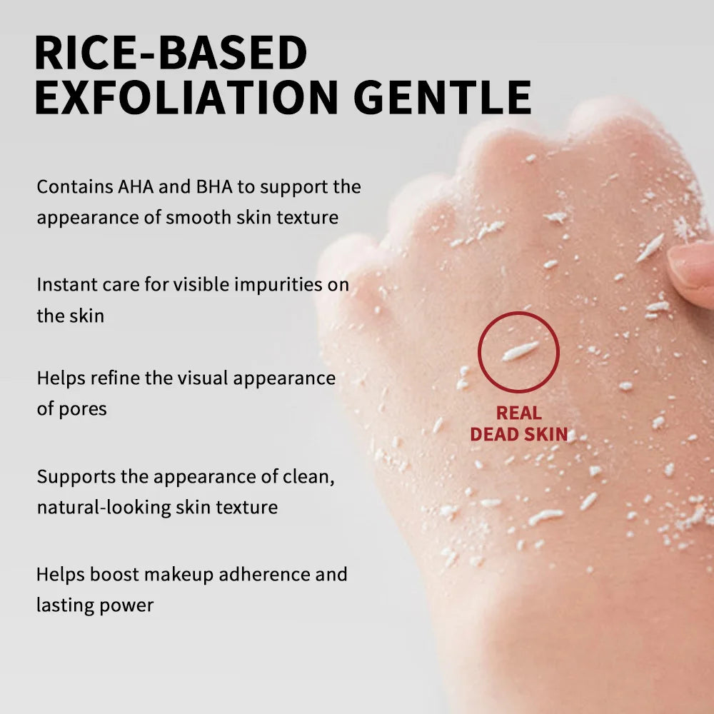Rice Peeling Ampoule Soft Exfoliating Face and Body Scrub Dead Skin Cells Blackhead Remover for All Skin Types korean skin care HIP