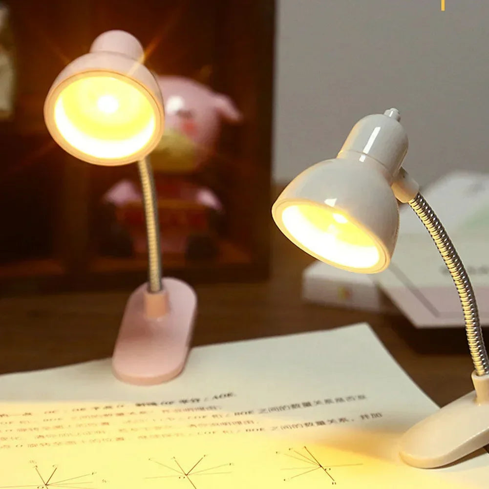 Mini LED Book Light Clamp Reading Lamp Night Lights For Notebook Read Bookmark Desk Clip Design Home Bedroom Girl Child Student HIP