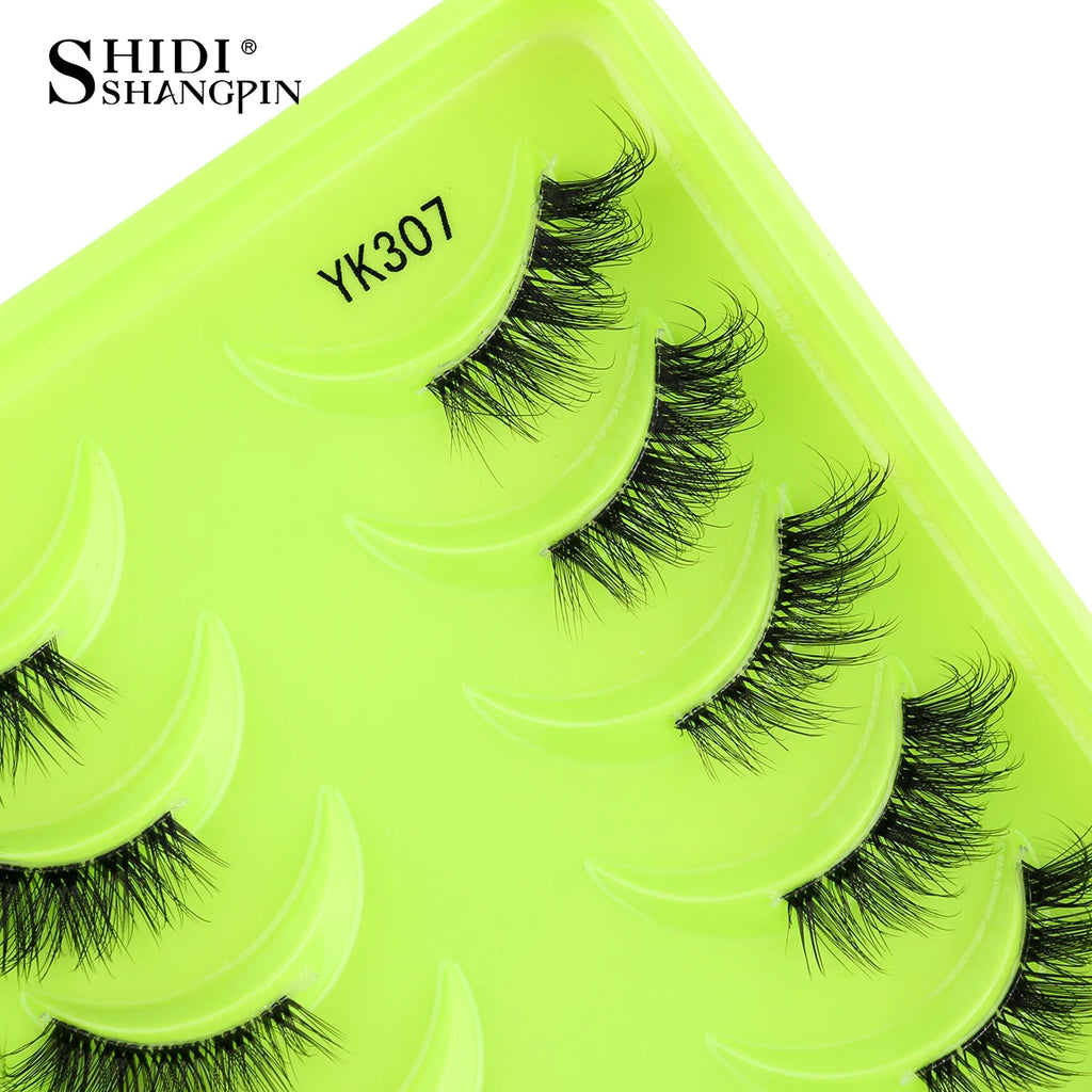 YSDO 30 Style Natural Faux 3D Mink Eyelashes Wispy Fluffy False Lashes Extension Makeup Handmade Fake Lashes Soft Half Eyelashes HIP