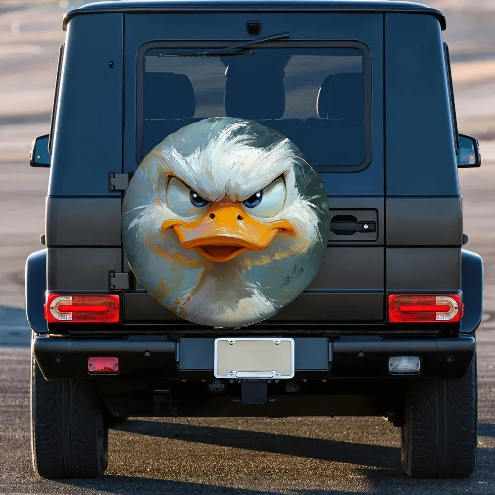 Cute Duck Spare Tire Cover – 100% Polyester Outdoor Wheel Spare Tire Cover HIP