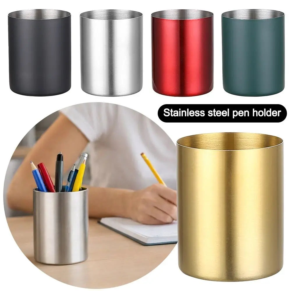 Stainless Steel Pen Holder & Desk Organizer – Multi-Use Desk Pen Holder HIP