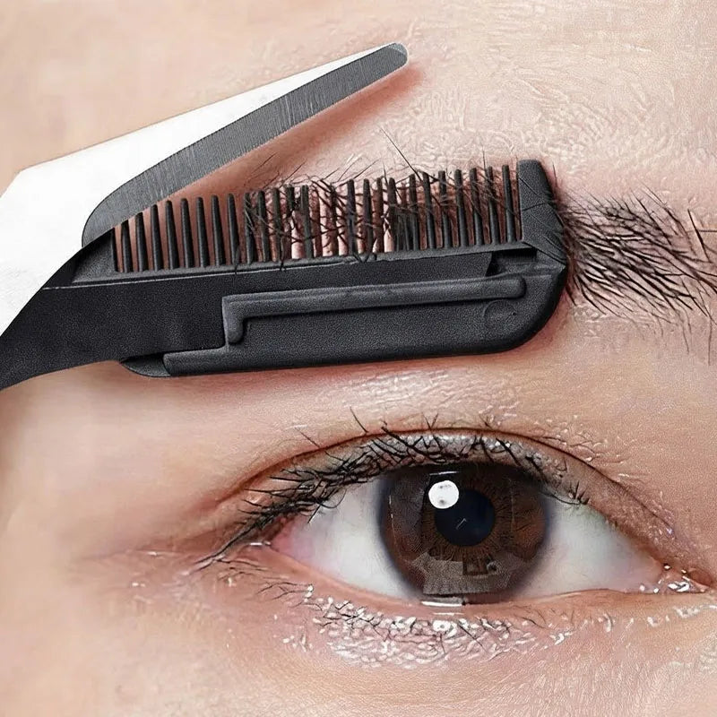 Eyebrow Scissors with Comb – Stainless Steel Trimmer | HIP Eyebrow Trimmer Scissors HIP