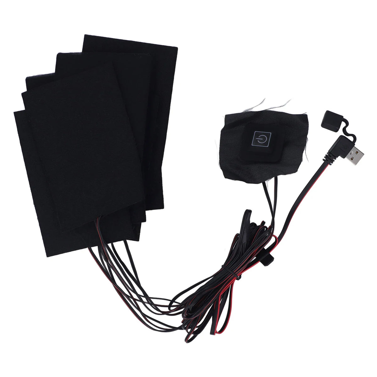 8 in 1 Electric Heating Pads 3 Gears Waterproof Carbon Fiber Heater Sheet USB Powered Clothes Vest Heating Film Set HIP