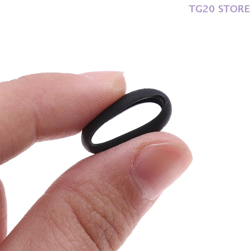 10-Pack Silicone Earphone Shell Cover Rings – 14mm Black Earphone Accessories HIP