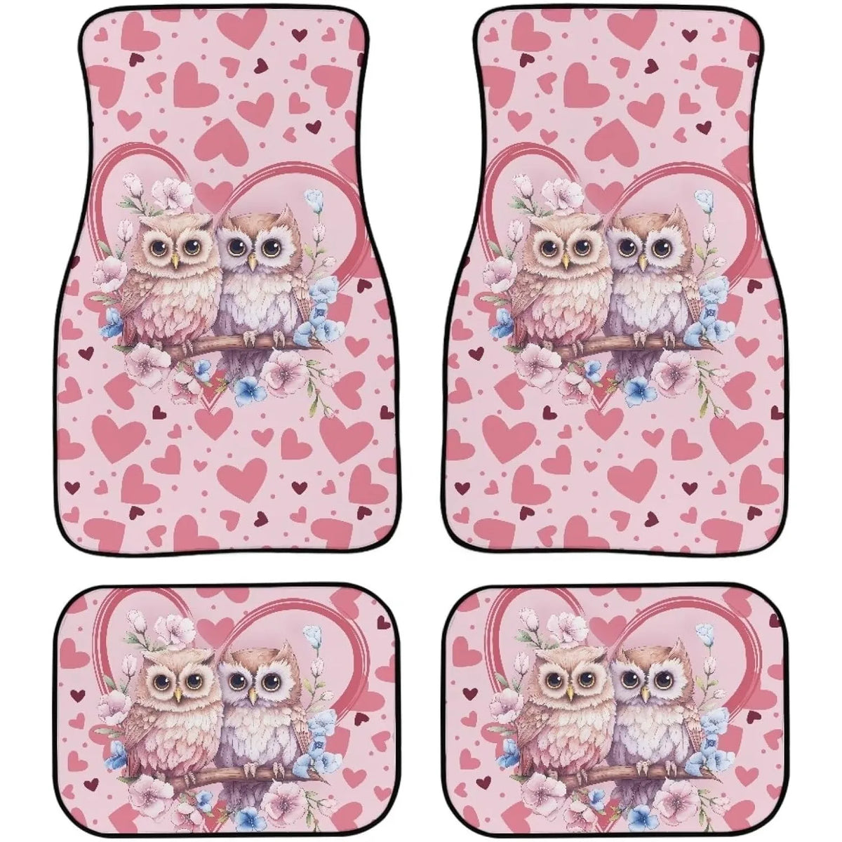 Cute Owl Car Floor Mats – Anti-Slip Universal SUV 4-Piece Set Car Floor Mats HIP 1
