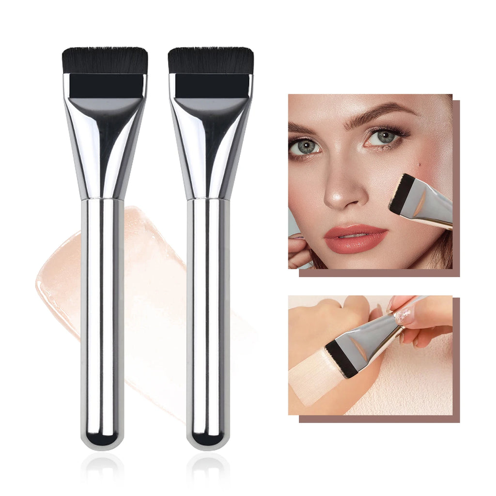 Ultra Thin Flat Foundation Brush – Smooth Blending & Contour Foundation Makeup Brush HIP
