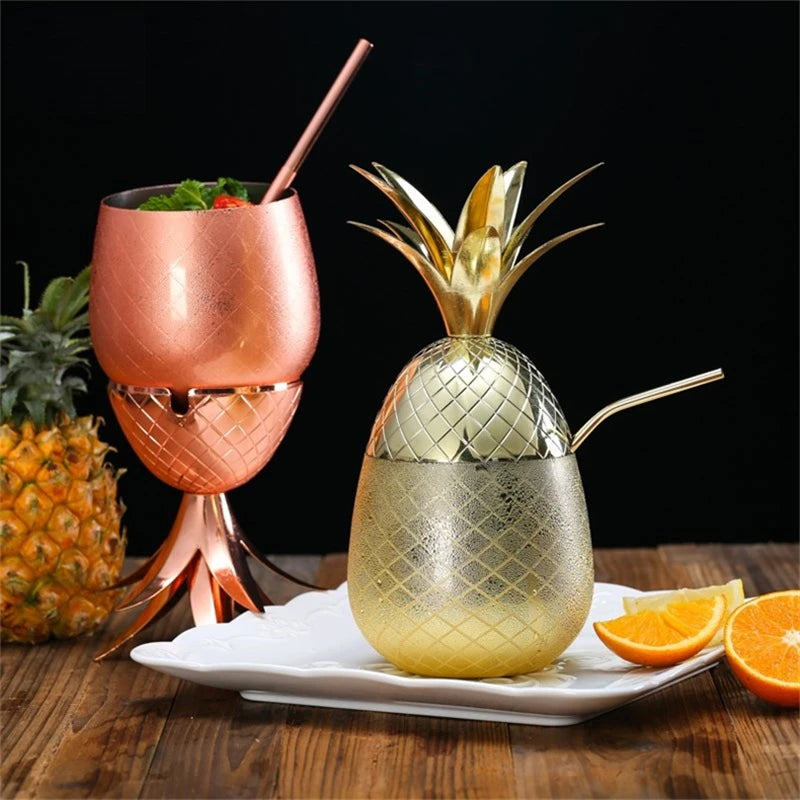 Pineapple Moscow Mule Stainless Steel Mug 400–900ml Cocktail Tumbler Mug HIP