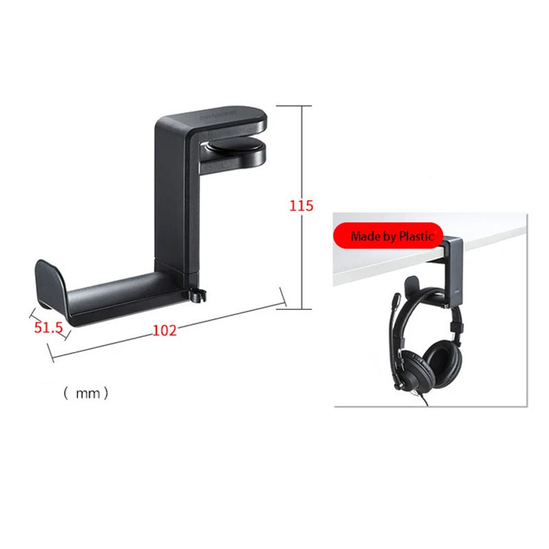 360° Rotating Gaming Headset Stand Desk Clamp Hook Mount Headset Stand Mount HIP