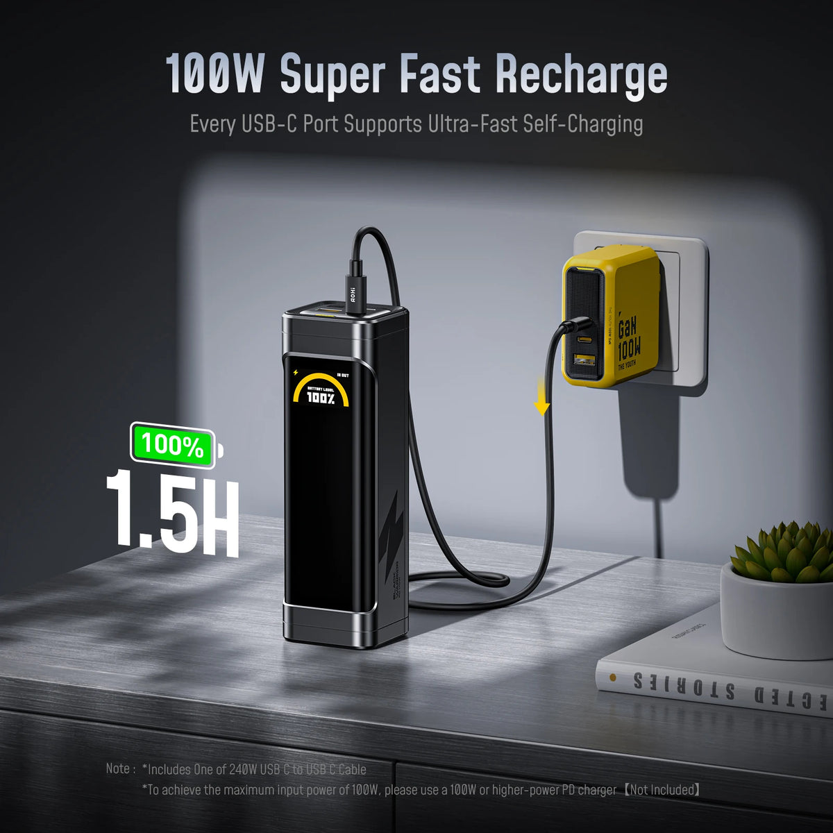 AOHI Black Warrior 25200mAh 170W Power Bank – PD3.0 LED Portable Power Bank HIP