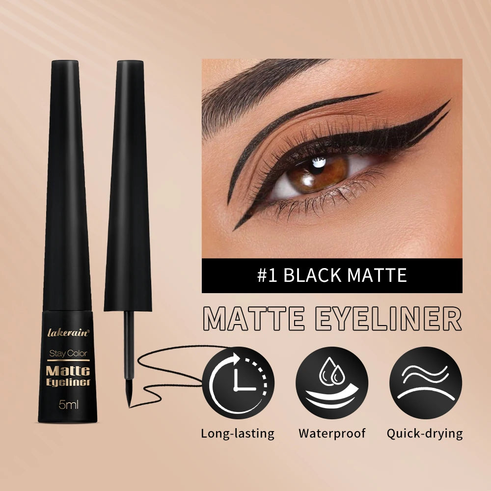 Waterproof Eyeliner Pen Matte Liquid Eyeliner 17H Long Wear Sweat Proof Smudgeproof Stain-free Ultra-fine Liquid Cosmetics HIP