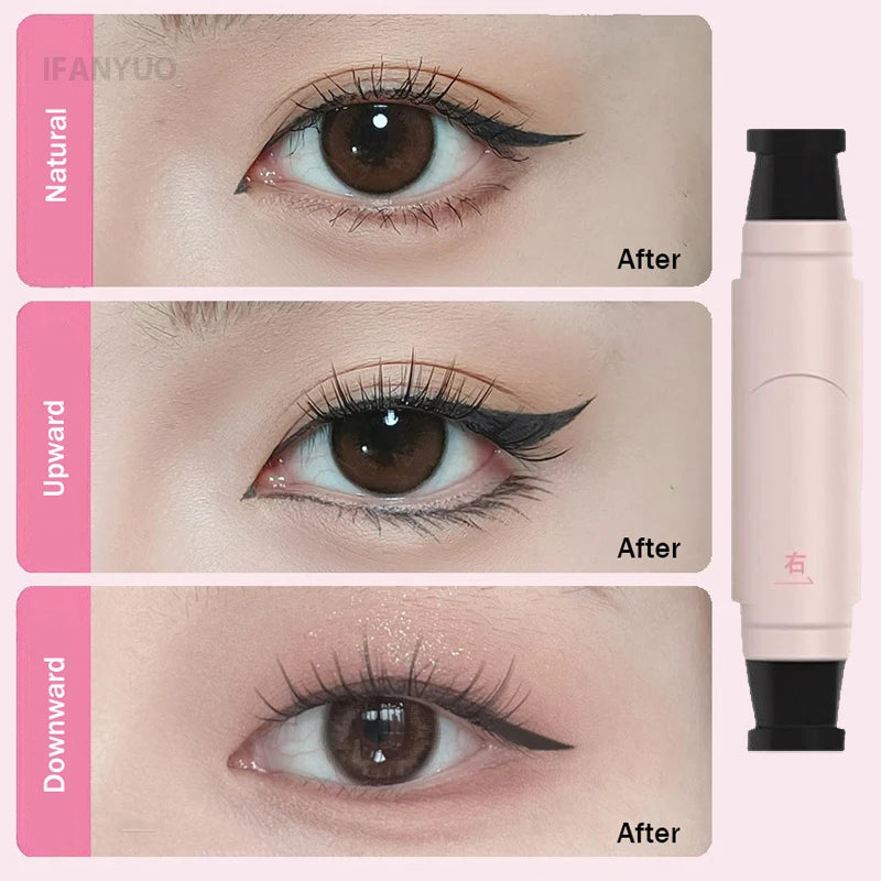 Black Brown Integrated Eyeliner Stamp Precise Outline Signet Eye Liner Extension Stamps Liquid Eyeliner Pen Waterproof Lasting HIP