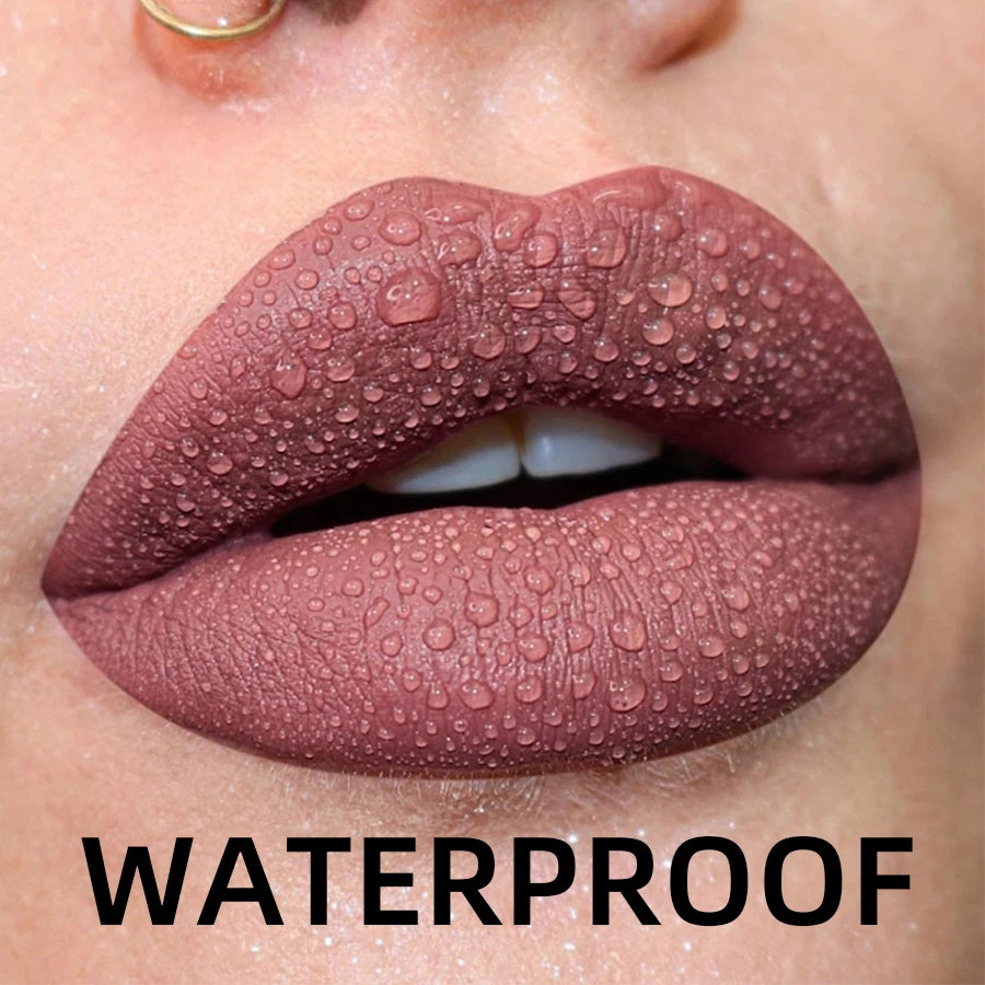 19-color Matte Lip Gloss Nude Liquid Lipstick Waterproof Long Lasting Lip Tint Red Black Lip Makeup Lip Glaze Korean Cosmetics HIP
