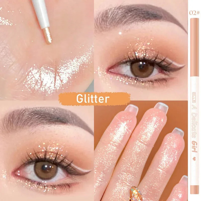 Champagne Gold Lying Silkworm Shadow Pen Natural Matte Pearlescent Water Proof Lasting Glitter Eyeliner Eye Makeup Beauty Tools HIP 02 1