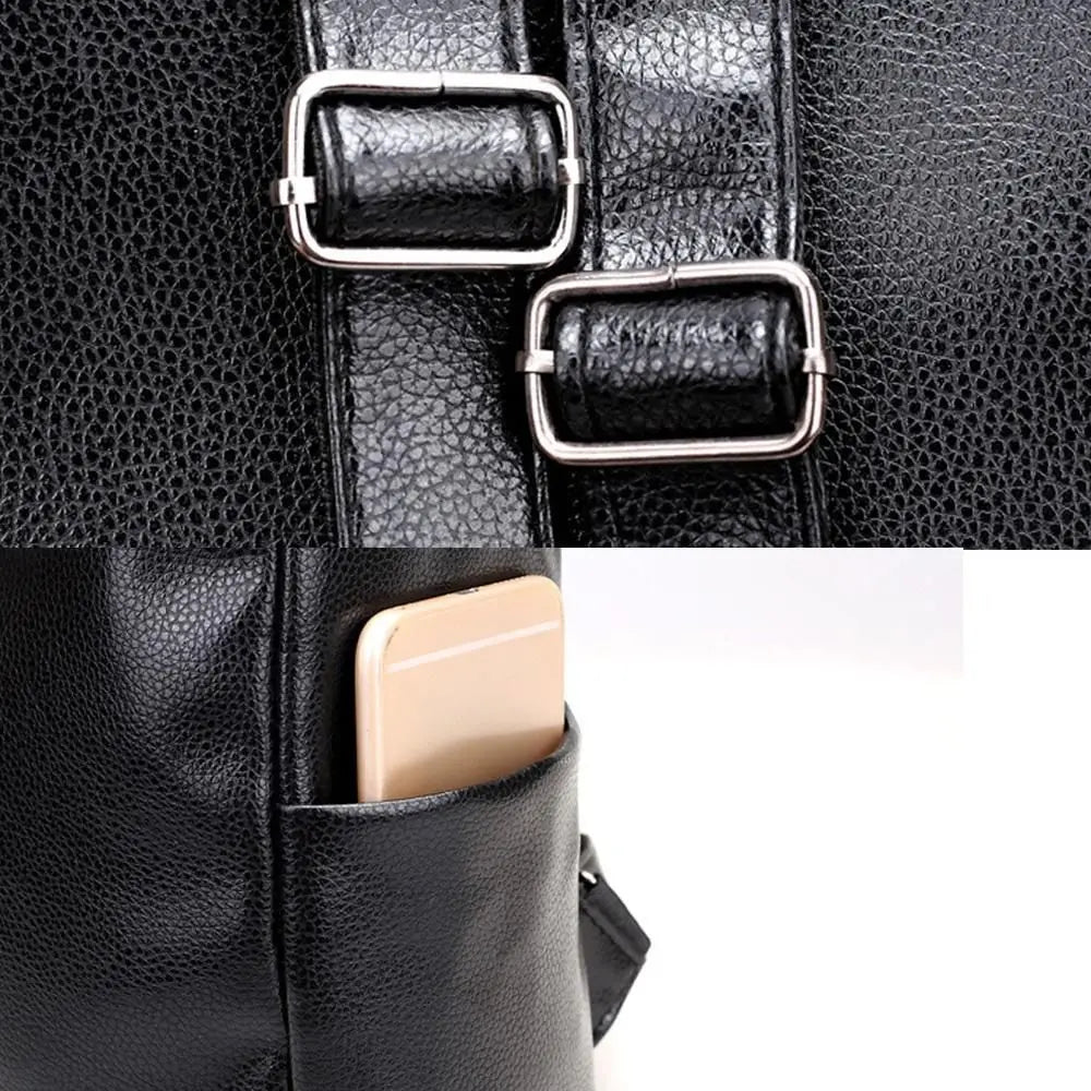 PU Leather Backpack – Large Capacity Travel & College Bag PU Leather Backpack HIP