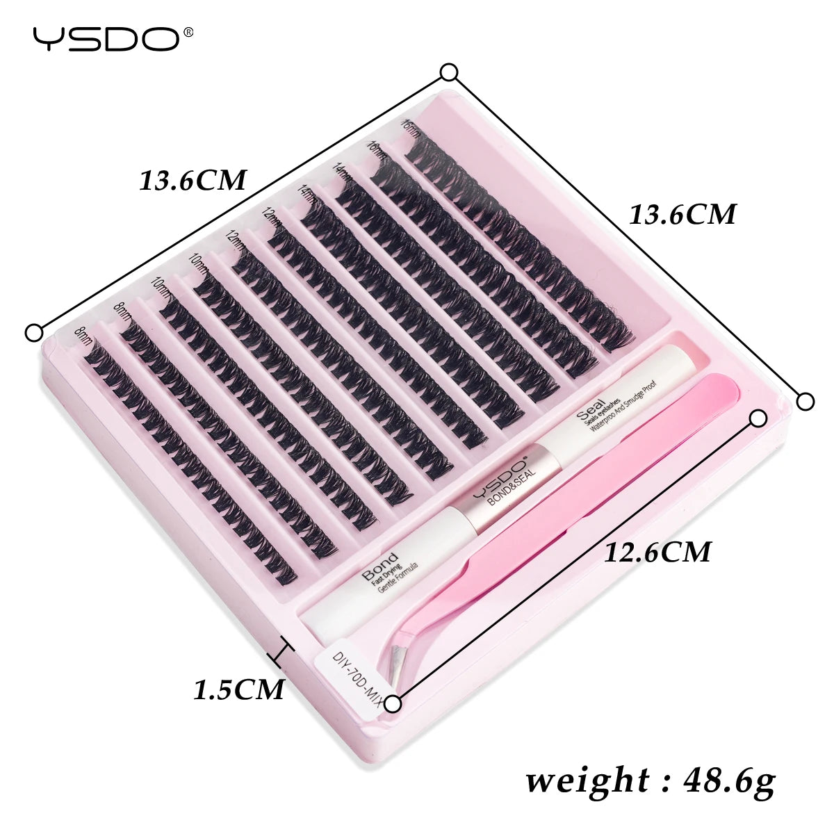 200 Bundles DIY Clusters False Eyelashes Set Mix Eyelash Extension Set Natural Thick 8D/120D 10 Rows Individual Lashes Makeup HIP