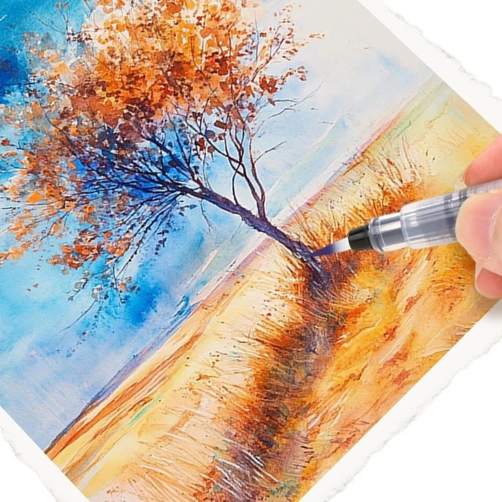 20-Sheet Handmade Cotton Watercolor Paper – Deckled Edge 4x6" Watercolor Paper HIP