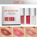 Hello Kiss Lip Oil Trio Set – Glossy Moisturizing Treatment Lip Oil Set HIP C
