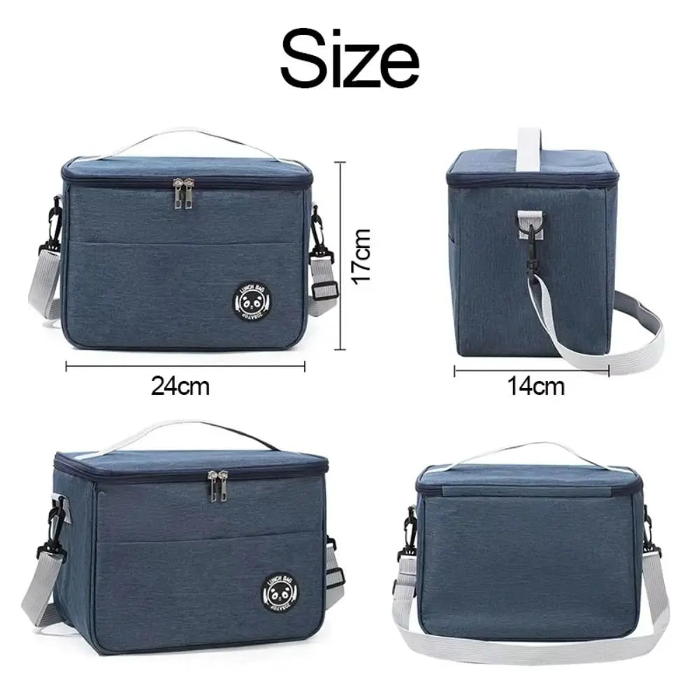 Large Insulated Lunch Bag Double Layer Oxford Cloth & Strap Insulated Lunch Bag HIP