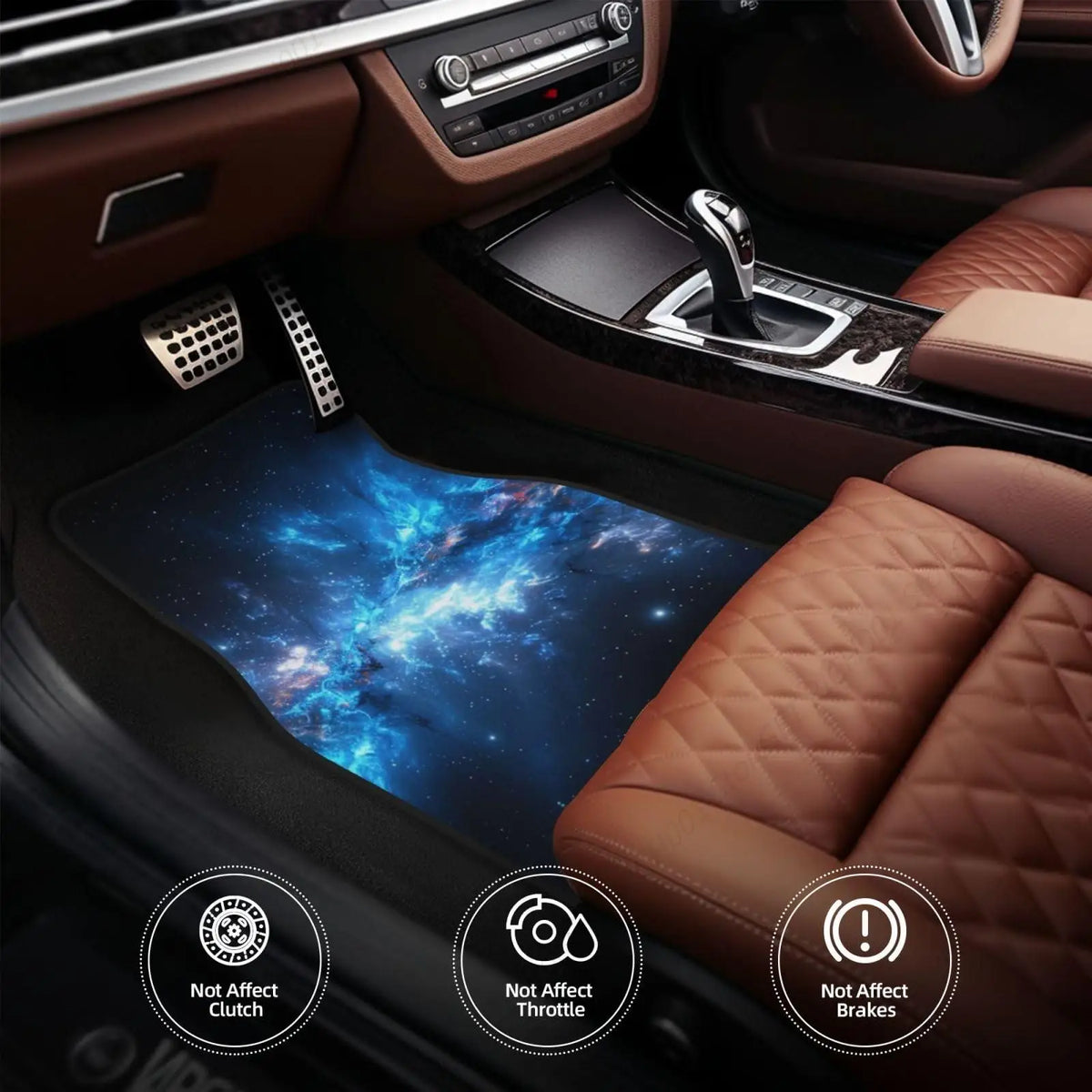 Blue Galaxy Car Floor Mats Set of 4 – Front & Rear Car Floor Mat Set HIP