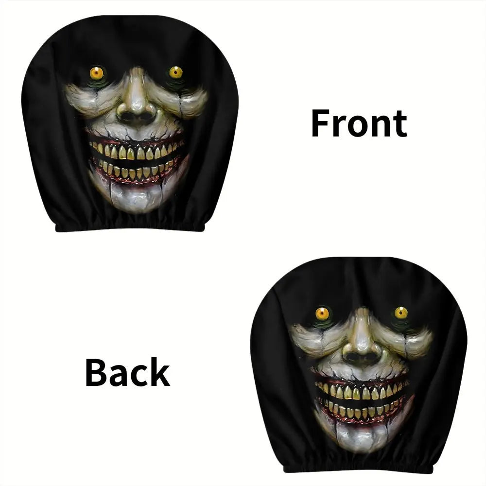 Gothic Demon Eye Headrest Covers – 2-Piece Car Decor Set Car Headrest Covers HIP black