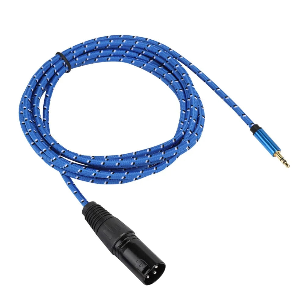 3M 3.5mm to XLR Male 3-Pin Audio Patch Cable – Blue Audio Patch Cable HIP