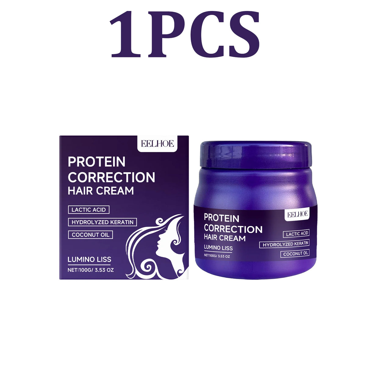Keratin Hair Straightening Cream – Frizz Control & Smooth Keratin Hair Treatment HIP 1PCS