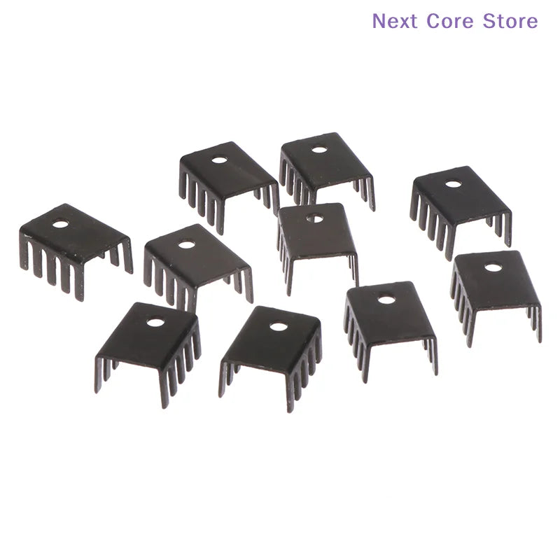 10-Pack TO-220 Aluminum Heatsink for 7805 – 19×15×10mm Electronic Heatsink HIP