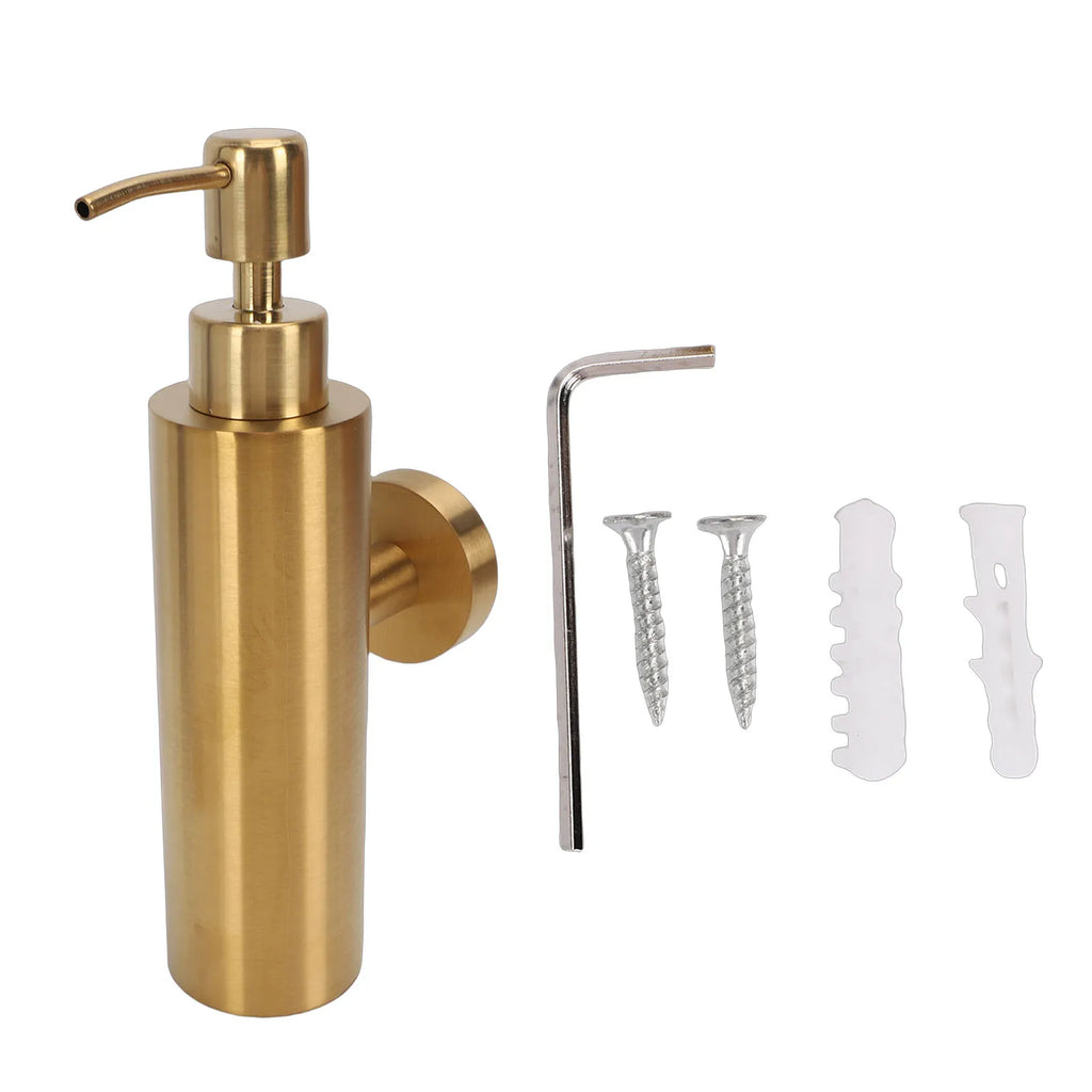 Liquid Soap Dispenser Soap Dispenser Modern Stainless Steel Wall Mount Liquid Soap Dispenser for Kitchen Bathroom Soap Dispenser HIP YELLOW