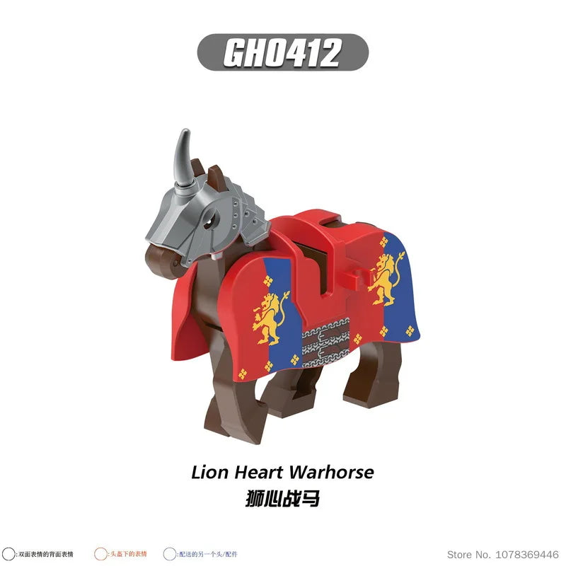 Medieval Lion Knight & War Horse Assembly Action Figure Assembly Action Figure HIP