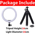 10" Dimmable LED Selfie Ring Light with Tripod & Phone Stand LED Ring Light HIP A-16cm Black