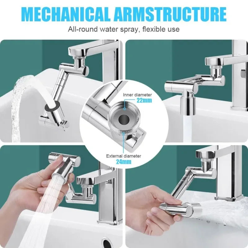 1080° Swivel Faucet Aerator Extender – 2 Spray Modes Faucet Aerator Extender HIP