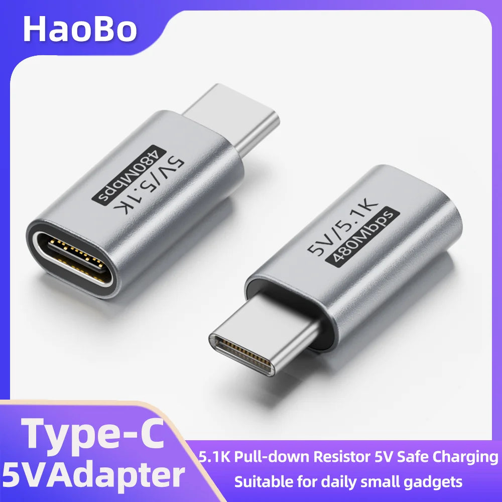 USB-C 5.1K Resistor Charging Adapter – 5V Overvoltage Safe USB-C Charging Adapter HIP