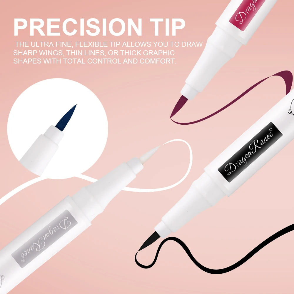 10 Colors Cute Kitten Colored Liquid Eyeliner Pen Quick-Dry Waterproof Eye Liner for Beginners Vibrant Long-Lasting Eye Makeup HIP